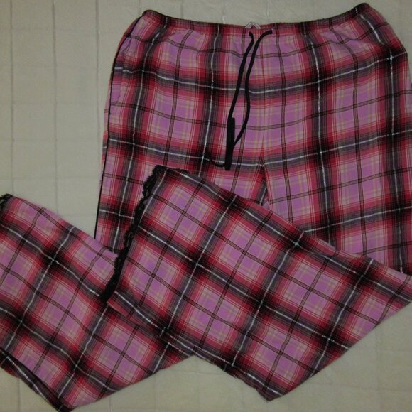 PERFECT LOUNGE PAJAMA PANTS-SILVER STRIPE-BLACK LACE HEM-SO SOFT-V. SECRET - Picture 11 of 13